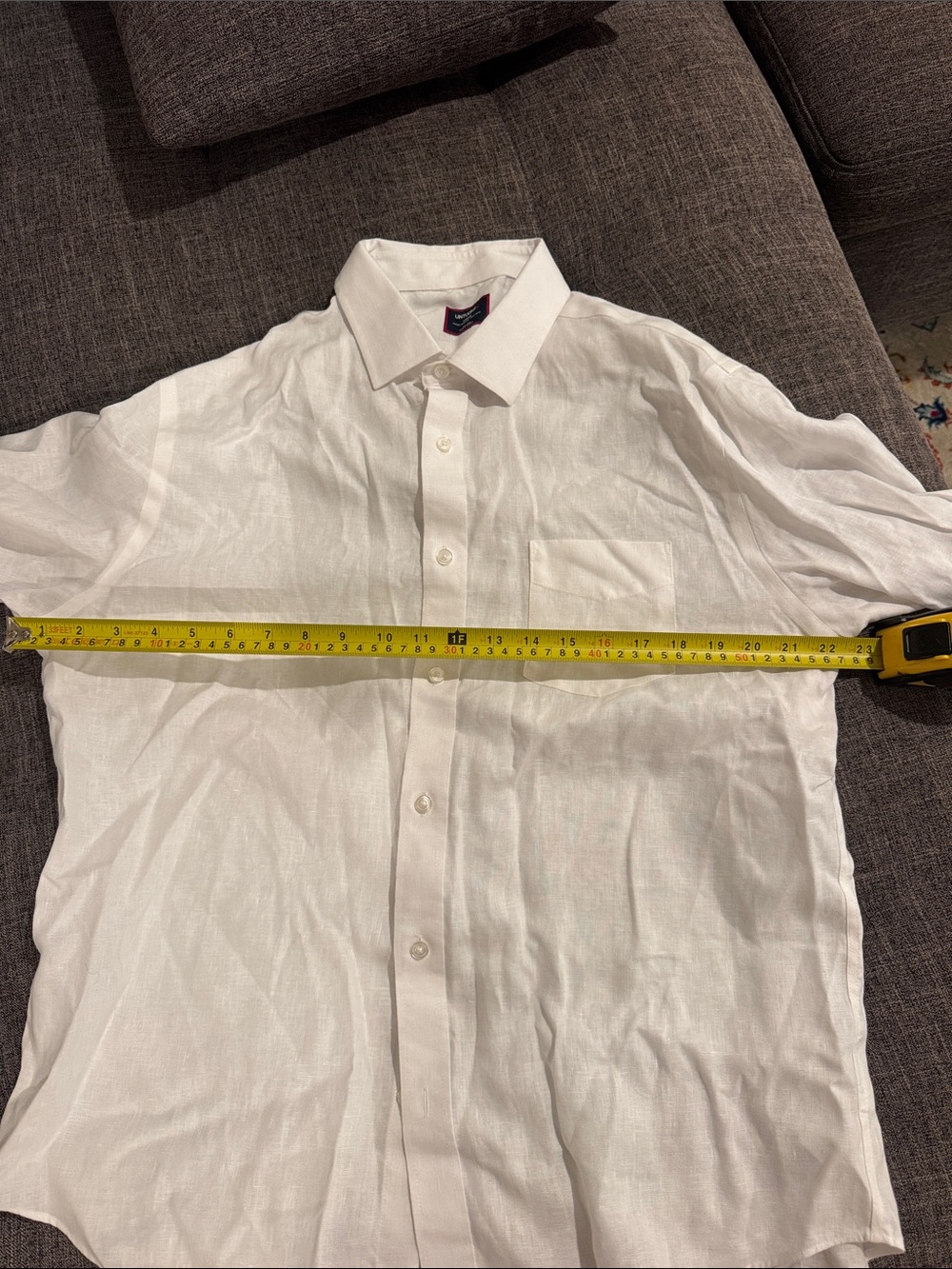 UNTUCKit Men's White Long-Sleeve Line. Dress Shirt - Spread Collar - Picture 4 of 4
